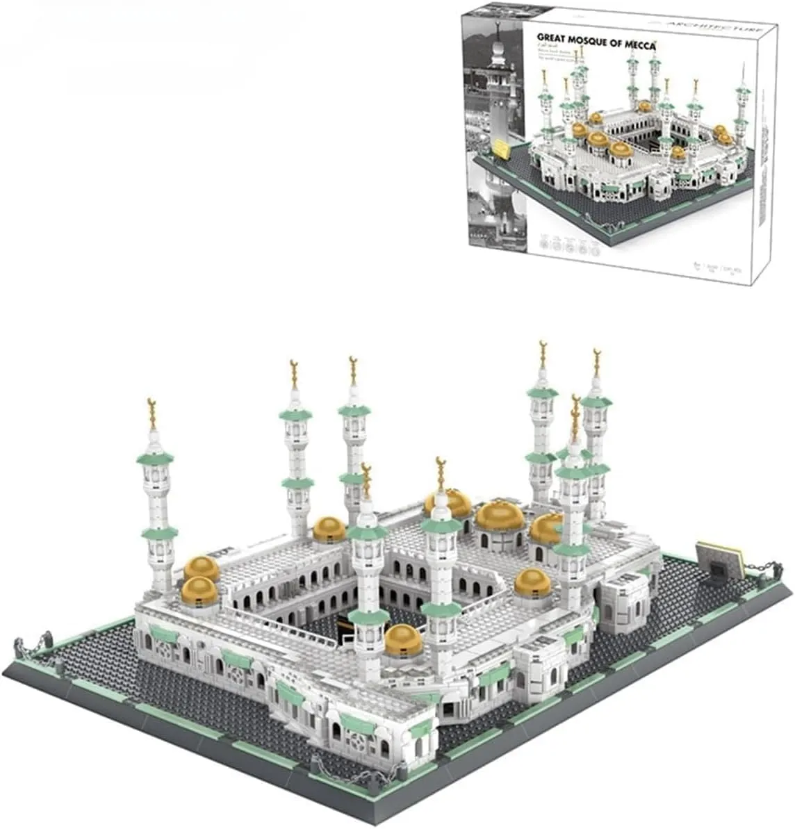 Mecca Mosque Building Blocks Set 2274 Pcs World-Famous Architecture Model Building Set Micro Building Blocks Educational Toy Gift for Adults and Children