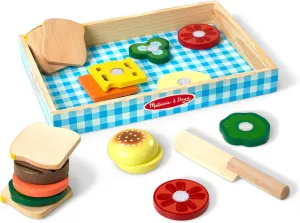 Melissa & Doug Wooden Sandwich-Making Pretend Play Food Set