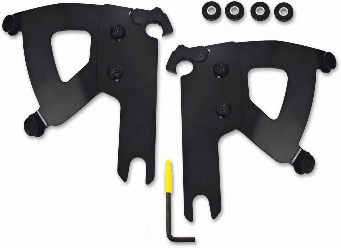 Memphis Shades Trigger Lock Mount Kit for Road Warrior Fairing Compatible for Harley-Davidson Road King 2019 - Black