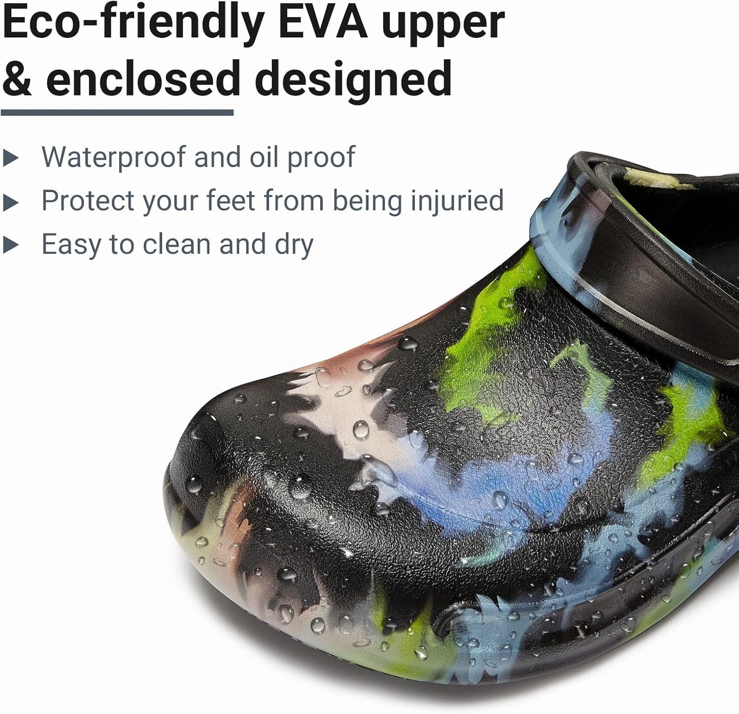 Men Non Slip Chef Shoes, Waterproof Nursing Work Clog for Kitchen, Zapatos para Trabajar En Restaurante De Hombre