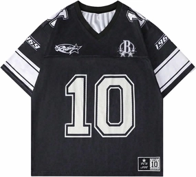 Men's Number Graphic Jersey Shirts Y2K Graphic Short Sleeve Streetwear Tee Shirt Top