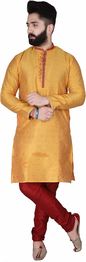 Men's Silk Printed Kurta Set