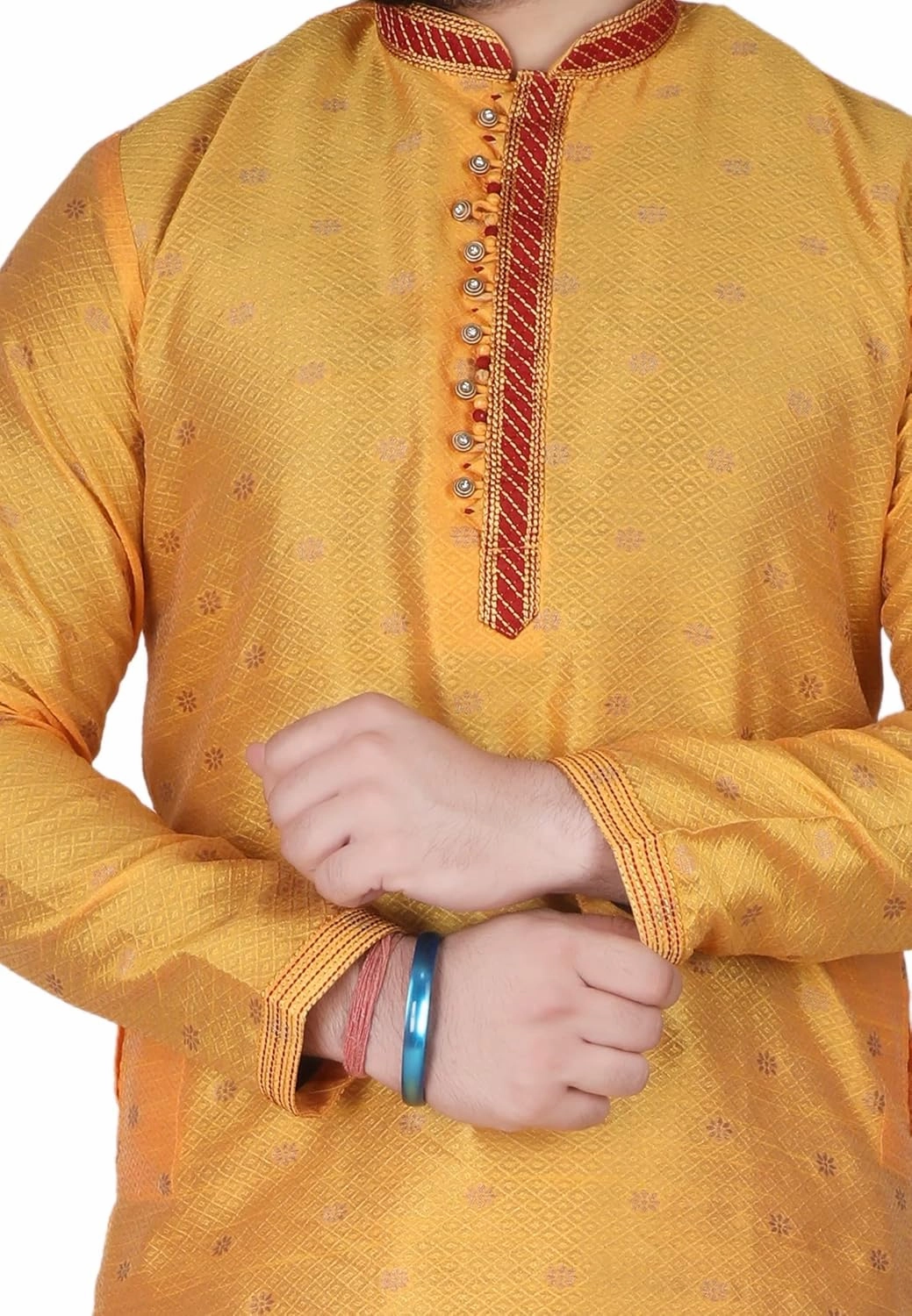 Men's Silk Printed Kurta Set