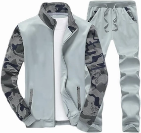 Men's Sweatsuit Tracksuit 2 Piece Outfit Long Sleeve Jogging Running Athletic Sports Suit Set
