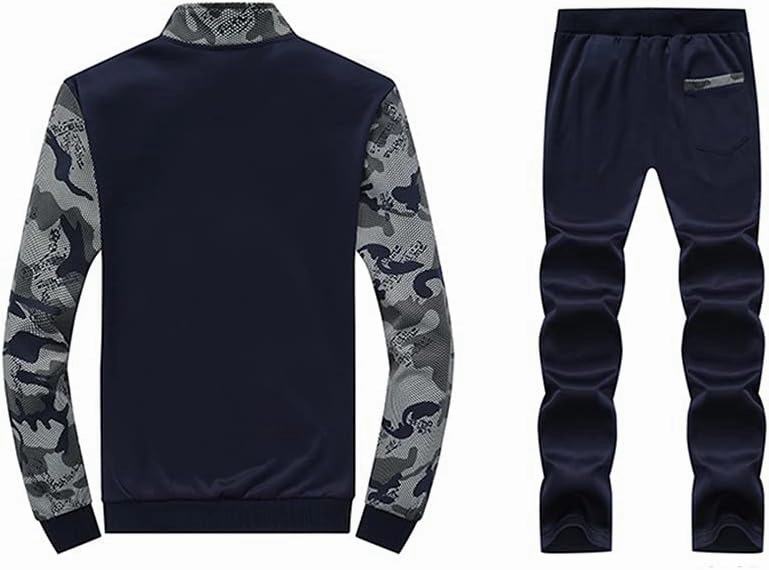Men's Sweatsuit Tracksuit 2 Piece Outfit Long Sleeve Jogging Running Athletic Sports Suit Set