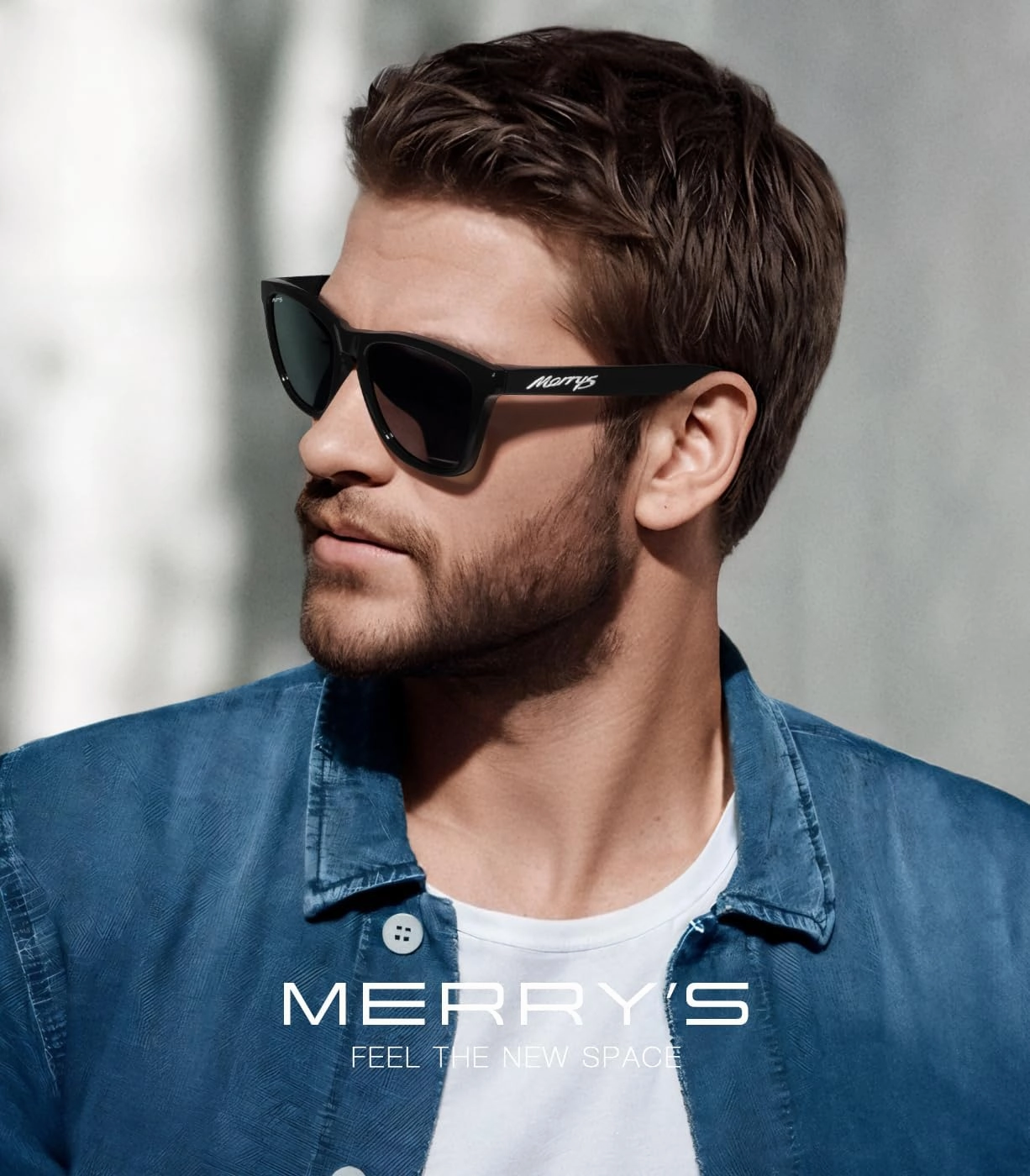 MERRY'S Classic Square Polarized Sunglasses For Men Women Fashion Trend Sports Sunglasses S9013