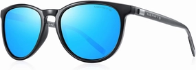MERRY'S Polarized Sunglasses for Women Men Vintage Retro Classic Round Frame Aluminum Legs S8288