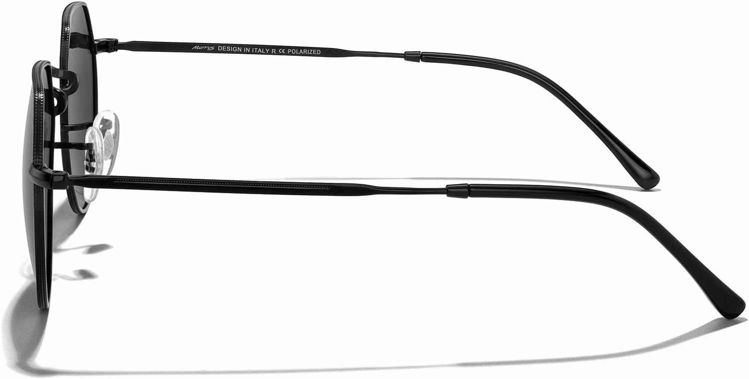 MERRY'S Round Polygon Metal Polarized Sunglasses for Women Men Retro Classic Vintage Shades S6565