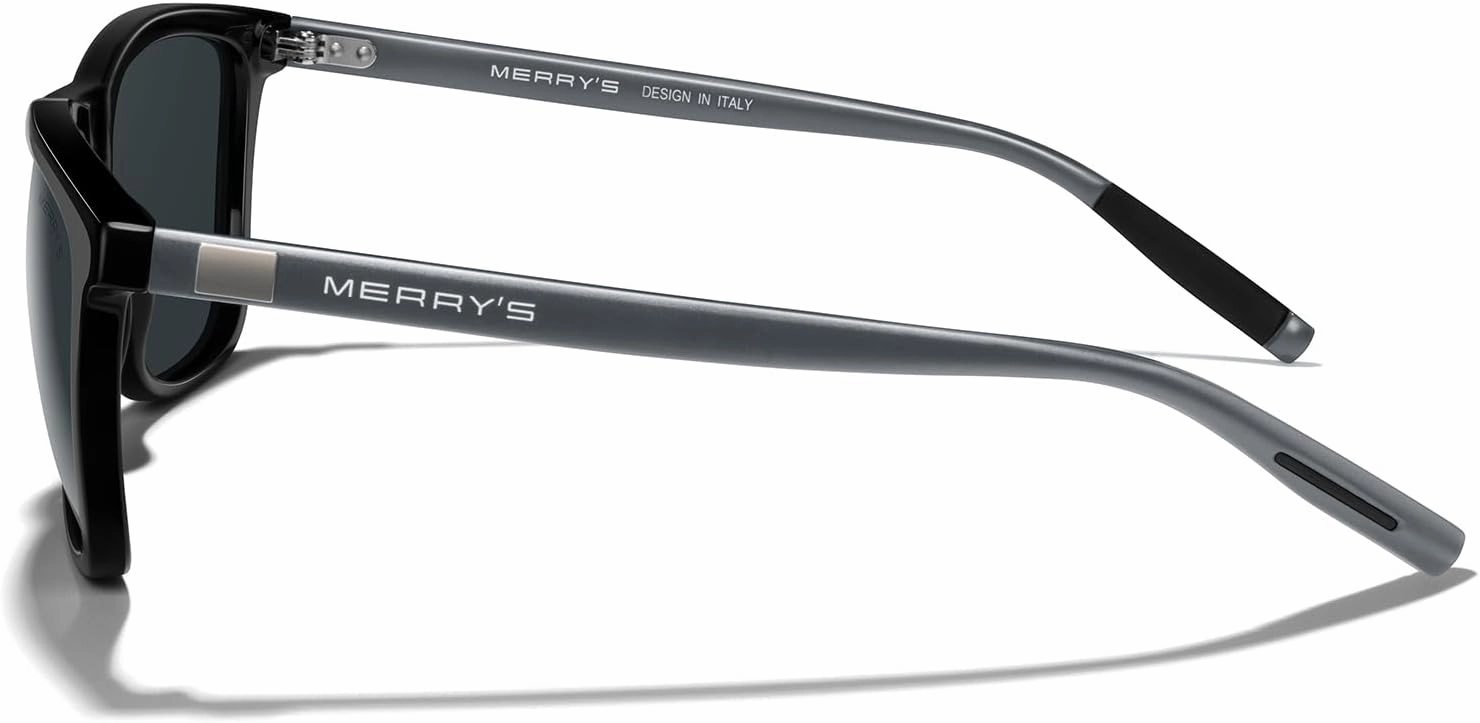 MERRY'S Unisex Polarized Sunglasses for Women Men Classic Retro Designer Style Aluminum Legs