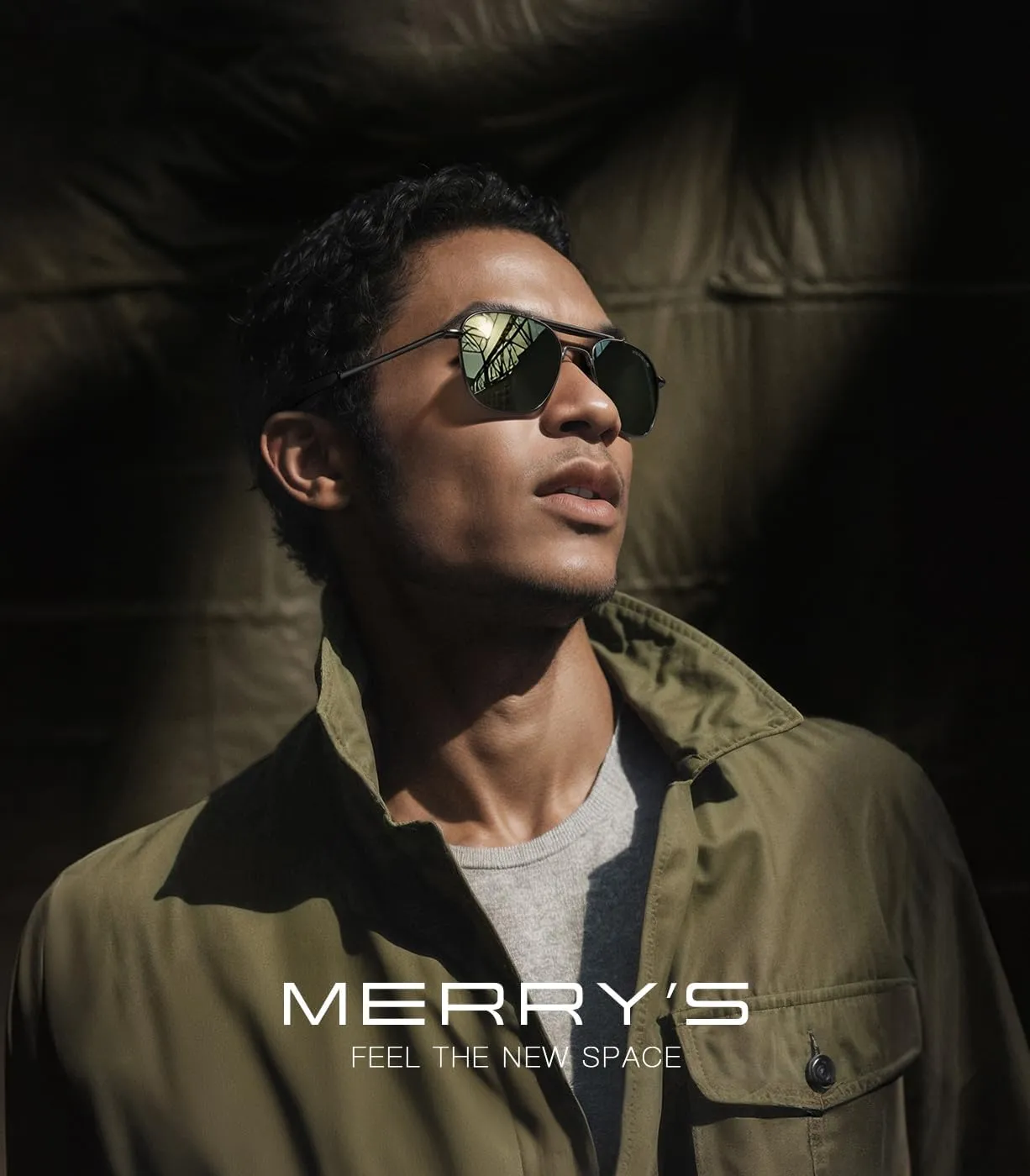 MERRY'S Classic Square Aviator II Military Polarized Sunglasses for Men or Women S8637