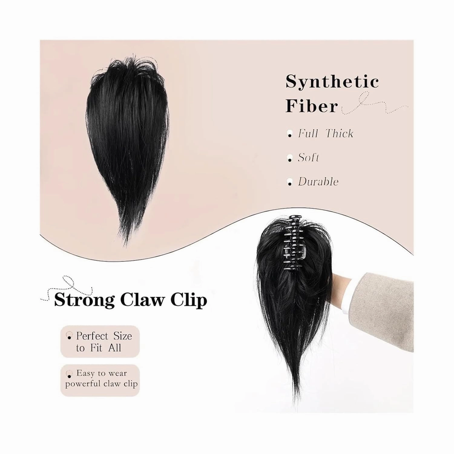 messy bun hair piece Messy Bun Hair Piece Claw Clip Synthetic Messy Hair Buns Extensions Tousled Updo Hair Pieces for Women Claw Clip Ponytail Hair hair buns hair piece(8-27)