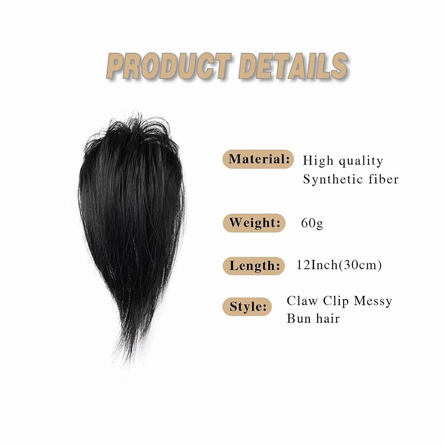 messy bun hair piece Messy Bun Hair Piece Claw Clip Synthetic Messy Hair Buns Extensions Tousled Updo Hair Pieces for Women Claw Clip Ponytail Hair hair buns hair piece(8-27)