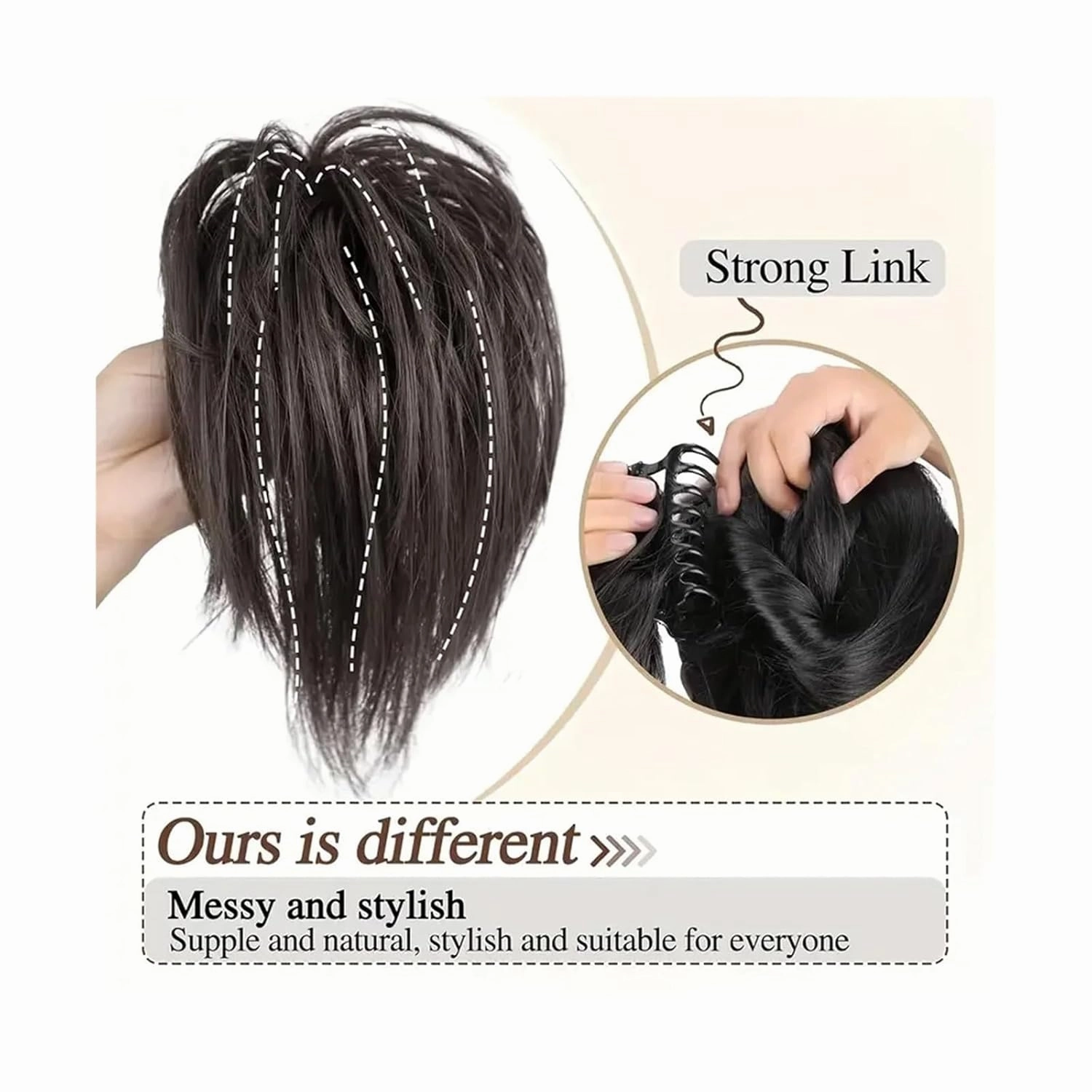 messy bun hair piece Messy Bun Hair Piece Claw Clip Synthetic Messy Hair Buns Extensions Tousled Updo Hair Pieces for Women Claw Clip Ponytail Hair hair buns hair piece(8-27)