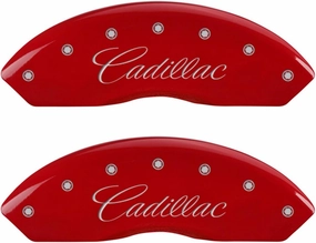 MGP Caliper Covers - Brake Caliper Covers 2017-2020 Cadillac XT5 - Front and Rear Set - Red