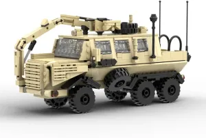 Military Armored Vehicle Building Kit, Buffalo Mine Protection Vehicle Model, Creative Truck Vehicle MOC Toys for Teens Adults (810PCS)
