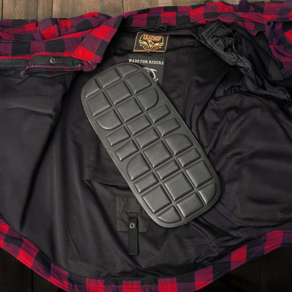 Milwaukee Leather | 1pc Back Protection for Motorcycle Jacket - Spine Protector - Armor Inserts for Motorcycle Shirts- MP7904 - One Size