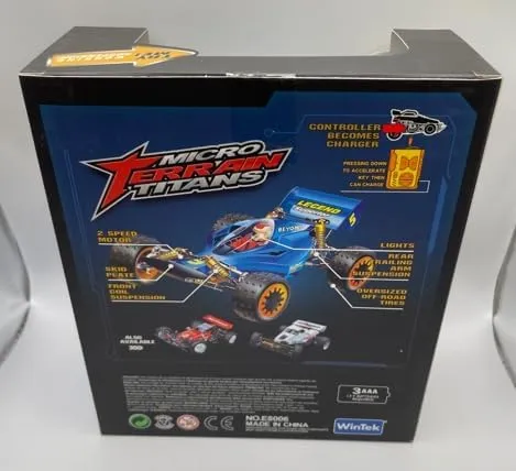 Mini RC Buggy Off-Road 1:64 Scale Upgraded 2.4G 5-Channel 7CM RC Radio Wireless Remote Control Car Coke Can Micro Racing Pocket Portable Truck for Multi-Users (Blue)