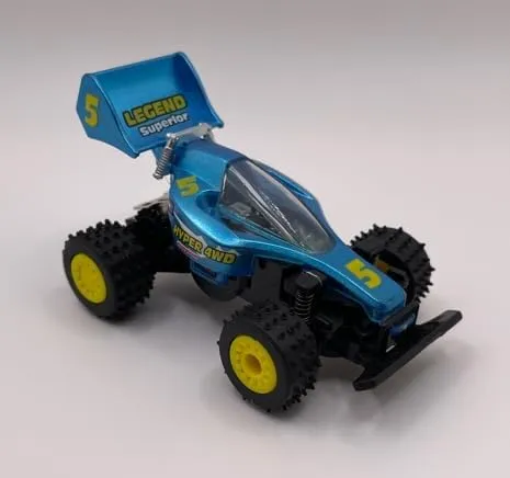 Mini RC Buggy Off-Road 1:64 Scale Upgraded 2.4G 5-Channel 7CM RC Radio Wireless Remote Control Car Coke Can Micro Racing Pocket Portable Truck for Multi-Users (Blue)