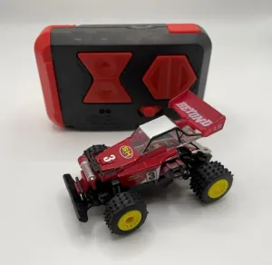Mini RC Buggy Off-Road 1:64 Scale Upgraded 2.4G 5-Channel 7CM RC Radio Wireless Remote Control Car Coke Can Micro Racing Pocket Portable Truck for Multi-Users (Red)