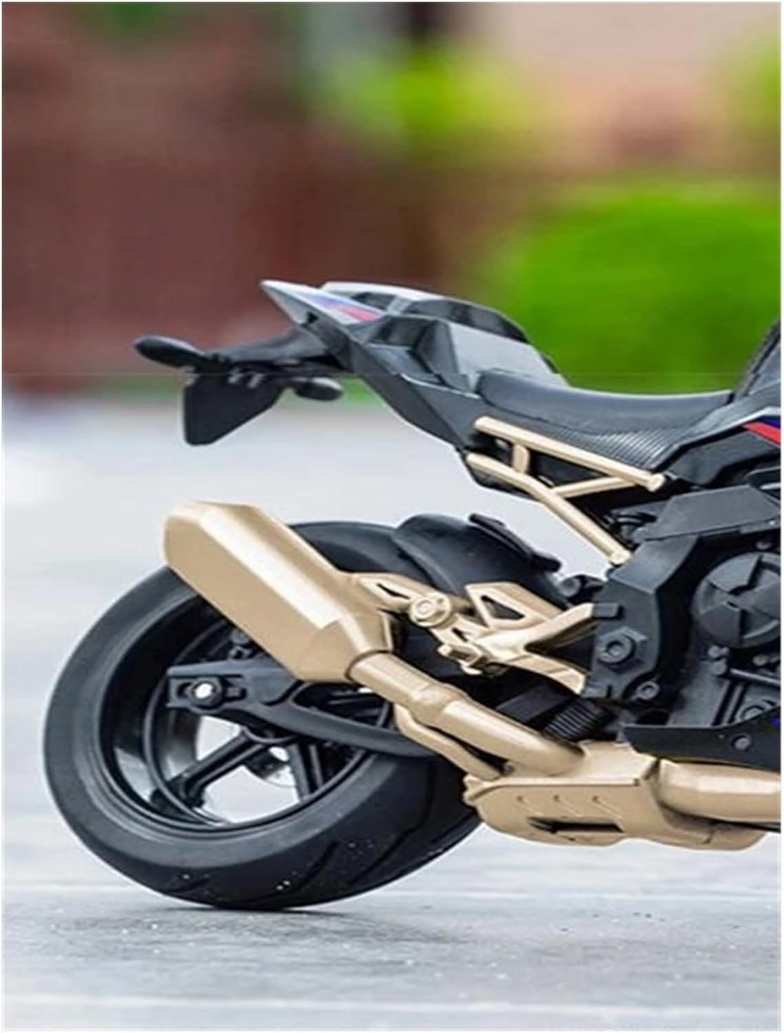 Mini Simulation Motorcycle Toys 1:10 for BMW S1000rr Alloy Die-Casting Motorcycle Model Car Toys Adult for Boys(White)