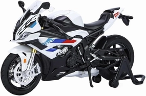 Mini Simulation Motorcycle Toys 1:12 for BMW RRS100 Motorcycle Model Car Simulation Alloy Metal Toy Motorcycle Children's Toy Adult for Boys(White)