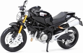 Mini Simulation Motorcycle Toys 1:12 for Ducati Monster 696 Red Die Cast Vehicles Collectible Hobbies Motorcycle Model Toys Adult for Boys(Black)