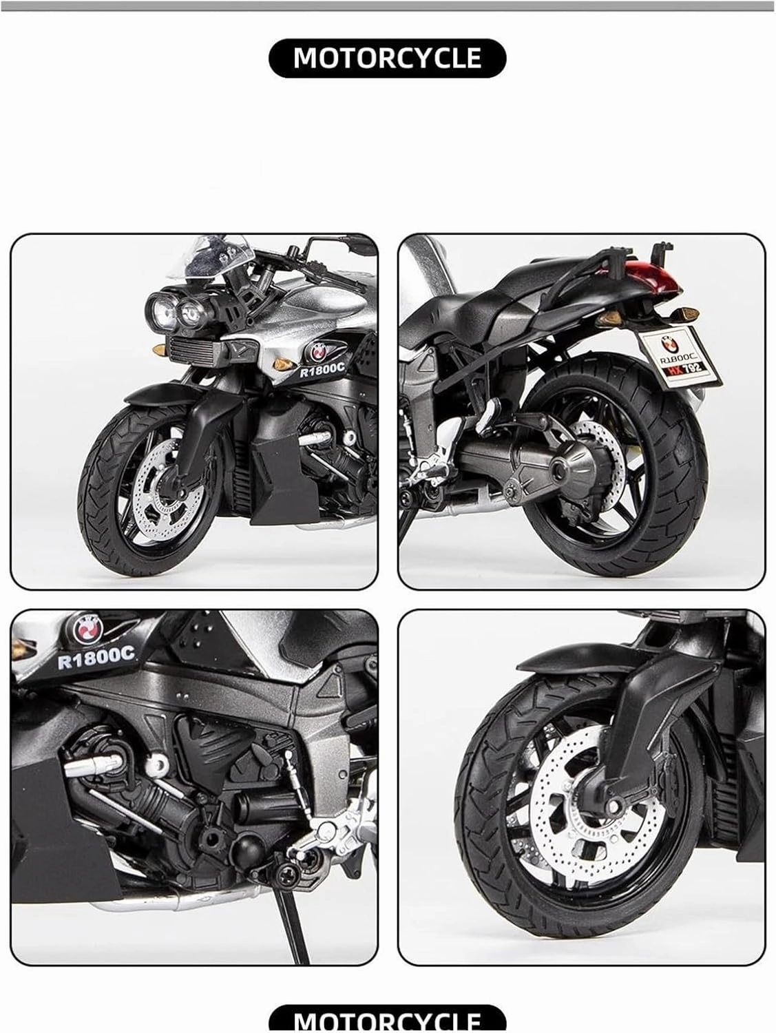 Mini Simulation Motorcycle Toys 1:12 for R1800C Alloy Motorcycle Model Die-Casting Collection Toys Adult for Boys(Red)