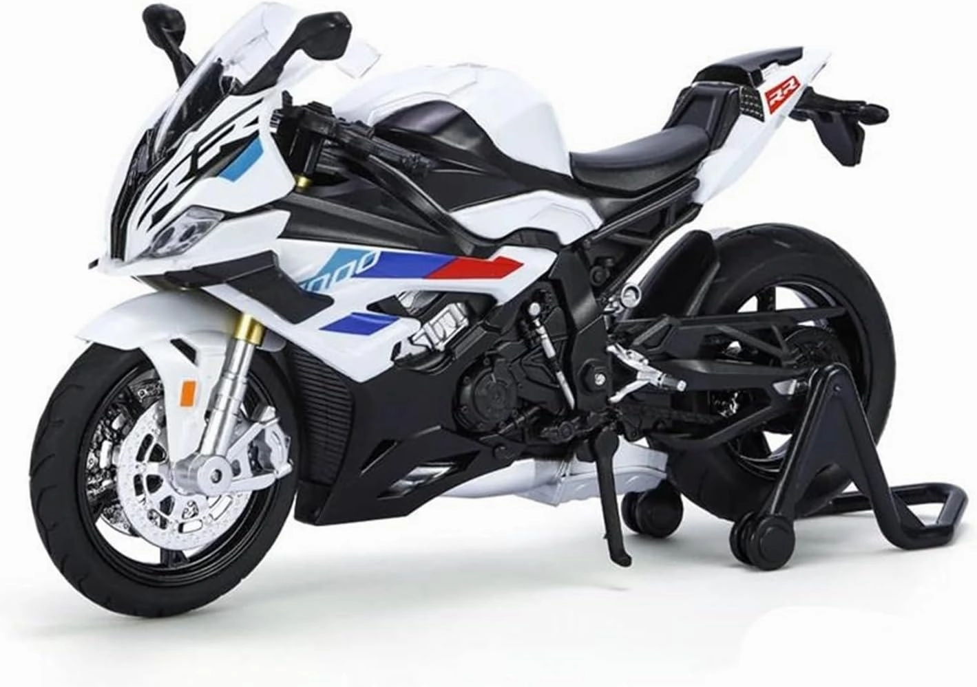 Mini Simulation Motorcycle Toys 1:12 ForS1000RR M2023 Edition Racing Model Die-Casting Alloy Metal Motocross Model Adult for Boys(White)