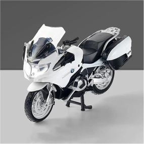 Mini Simulation Motorcycle Toys 1/18 for BMW R1250rt Motorcycle Model Toy Car Series Off-Road Car Toy Car Adult for Boys(White)