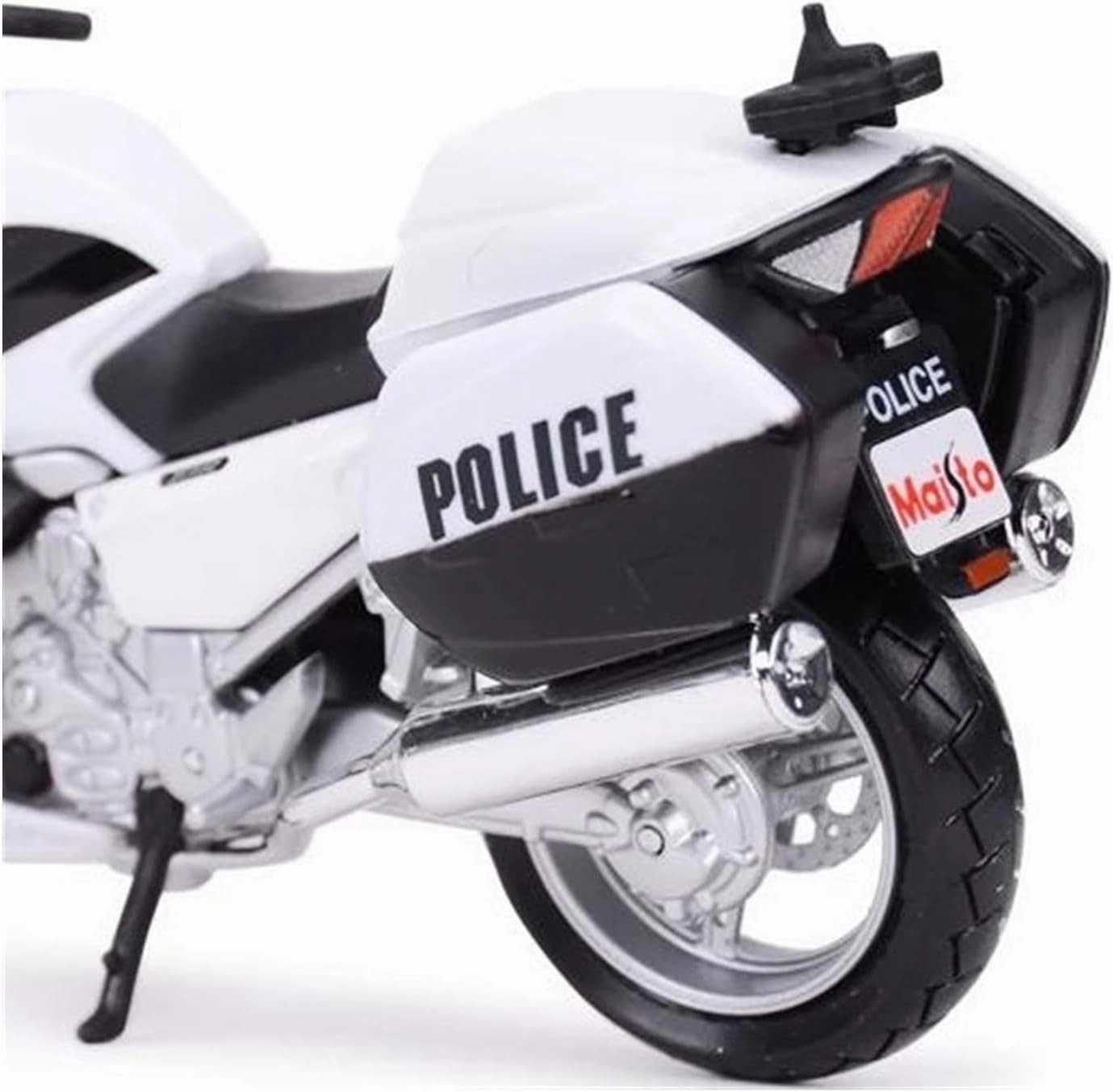 Mini Simulation Motorcycle Toys 1:18 for Yamaha FJR 1300A Police Die Cast Vehicles Collectible Motorcycle Model Toys Adult for Boys(White)