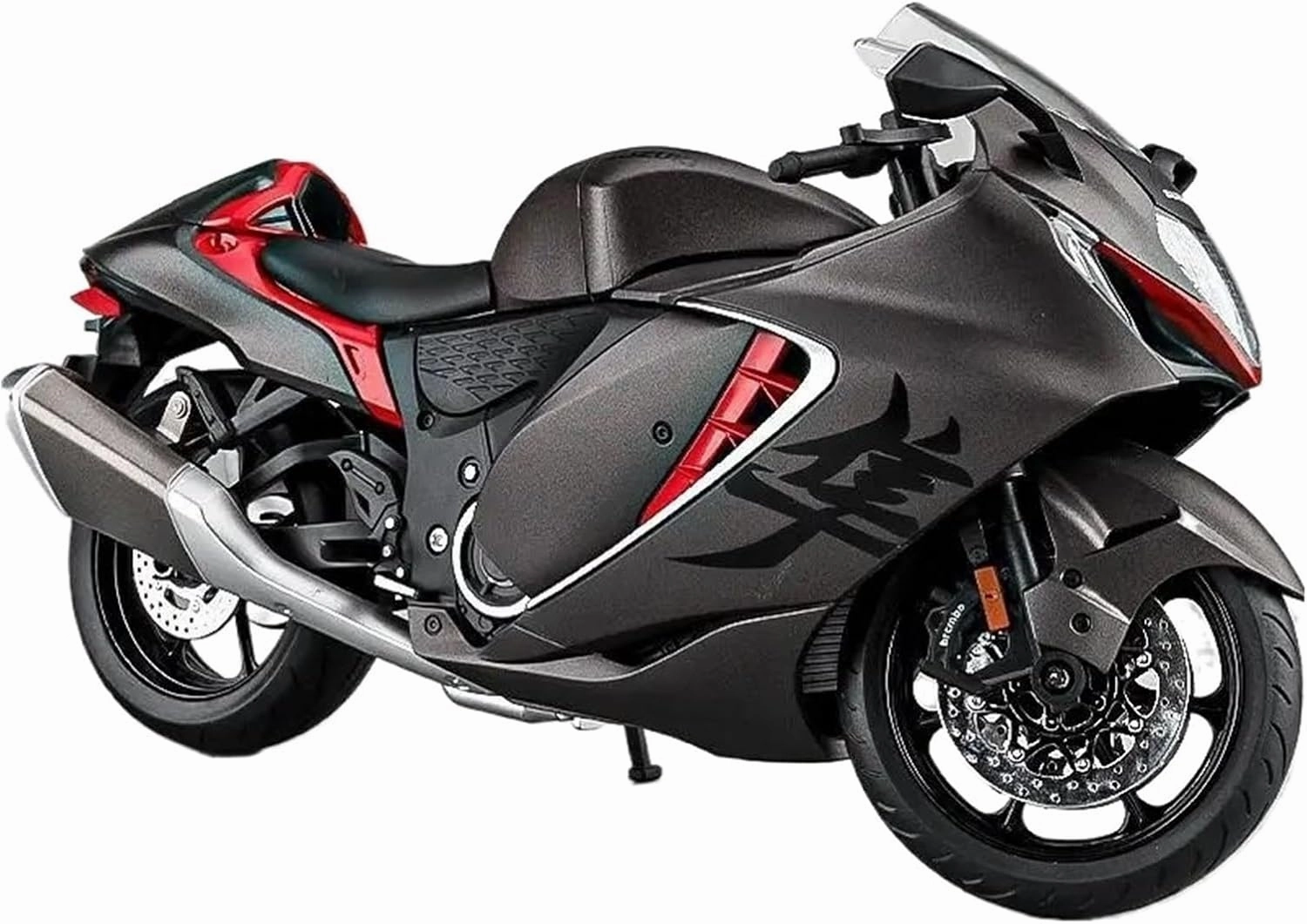 Mini Simulation Motorcycle Toys 1:9 for Suzuki Hayabusa GSX-1300R Alloy Racing Motorcycle Model Toy Collection Adult for Boys(Gray)