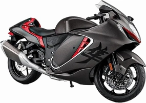 Mini Simulation Motorcycle Toys 1:9 for Suzuki Hayabusa GSX-1300R Alloy Racing Motorcycle Model Toy Collection Adult for Boys(Gray)
