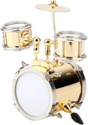 Miniature Drum, Mini Musical Instrument Drum Simulate Instrument Miniature Dollhouse Model Ornament Collection