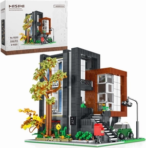 MISINI 10205 HEA-On-Jea Modern Villa House Building Kit, 3300PCS MOC Modular House Building Blocks Set for Adults, Street View City Buildings Model Construction Toy for Teens