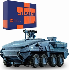 MISINI M6602 Armored Vehicles Stryker X Building Block Kit, Military Armored Tank Vehicle Building Block Set, 2005 Pcs of Adult MOC Armored Vehicle Model Kits, Military Enthusiast Building Toy Gift