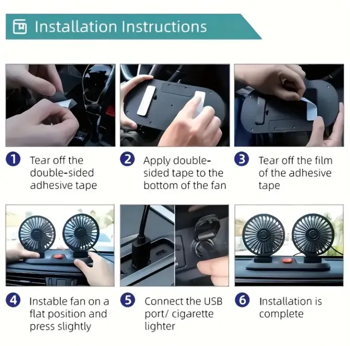 MistBreeze™ Dual-Head Car Fan
