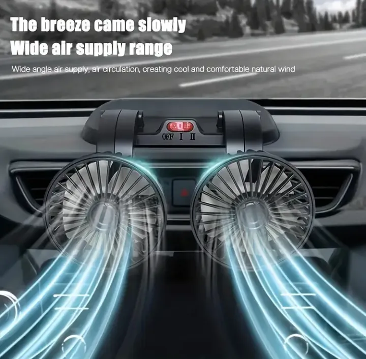 MistBreeze™ Dual-Head Car Fan