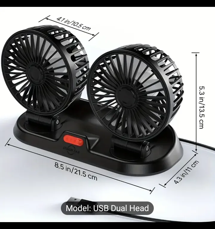 MistBreeze™ Dual-Head Car Fan
