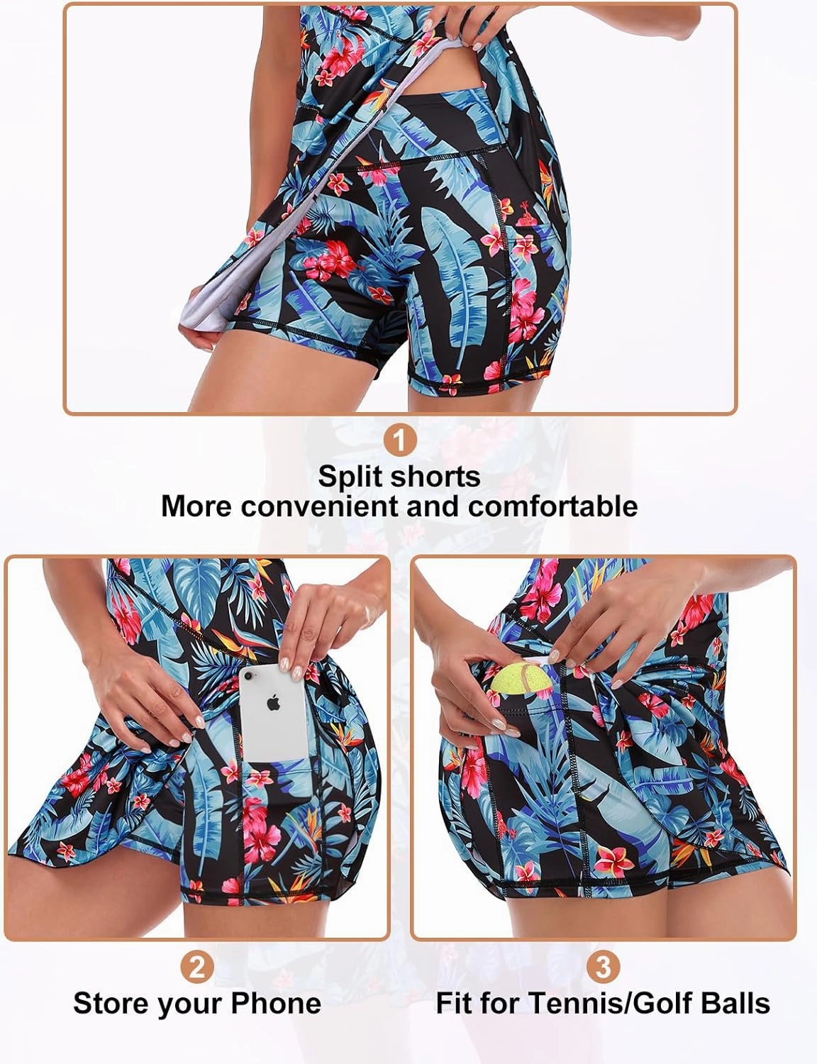 Misyula Tennis Dresses for Women,Athletic Dress with Shorts 2Pockets Zip Up Polo Sleeveless Golf Workout Dress(XS-XL)
