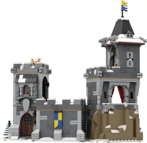 Modular Medieval Castle Village Building Kit, Dragons Nest Bricks Model, Creative Architecture Building Blocks for Teens Adults (961PCS), 6321L01PO815K