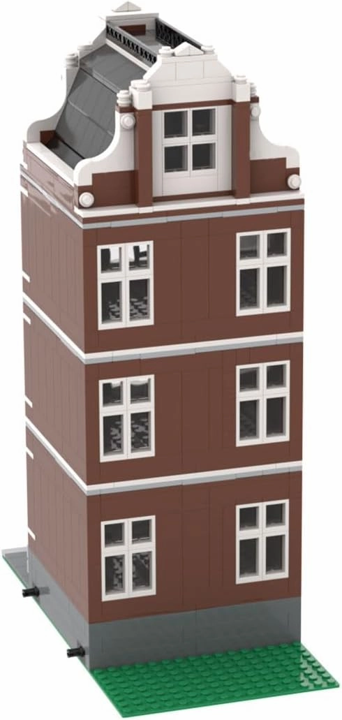 Modular Street View Building Kit, Amsterdam Canal House Nr 1 Model MOC Bricks Toy Sets, Creative Gifts for Adults (935PCS), 451321HMS932