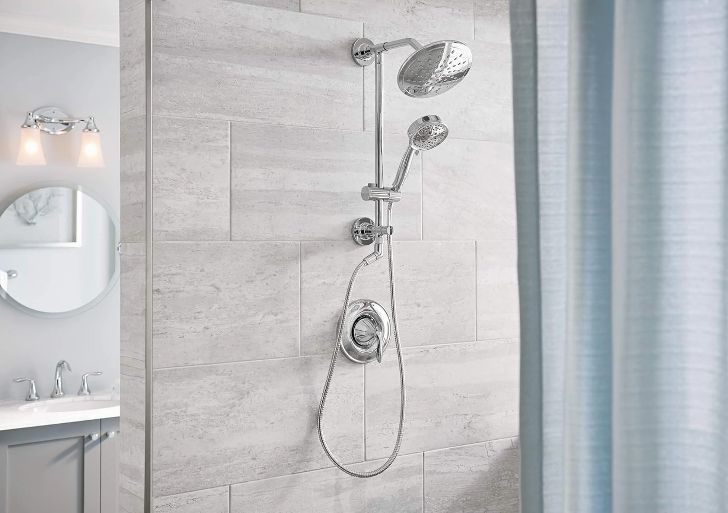 Moen Brushed Nickel Replacement 4-Function Eco-Performance Handheld Showerhead, 164927BN
