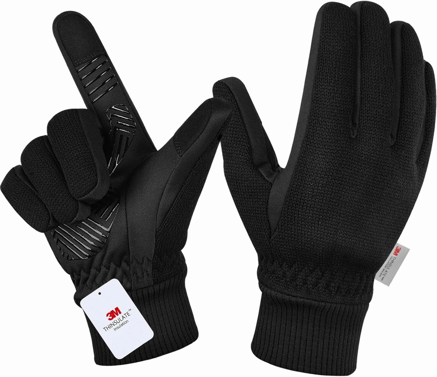 MOREOK Winter Gloves for Men/Women -10°F 3M Thinsulate Warm Touch Screen Snow Ski Bicycle Bike Gloves for Driving/Cycling/Running/Hiking