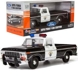 Motormax All Star Toys Exclusive 1979 Ford F-150 California Highway Patrol CHP Police Pickup Truck 1:24 Diecast Law Enforcement Model Car 76987
