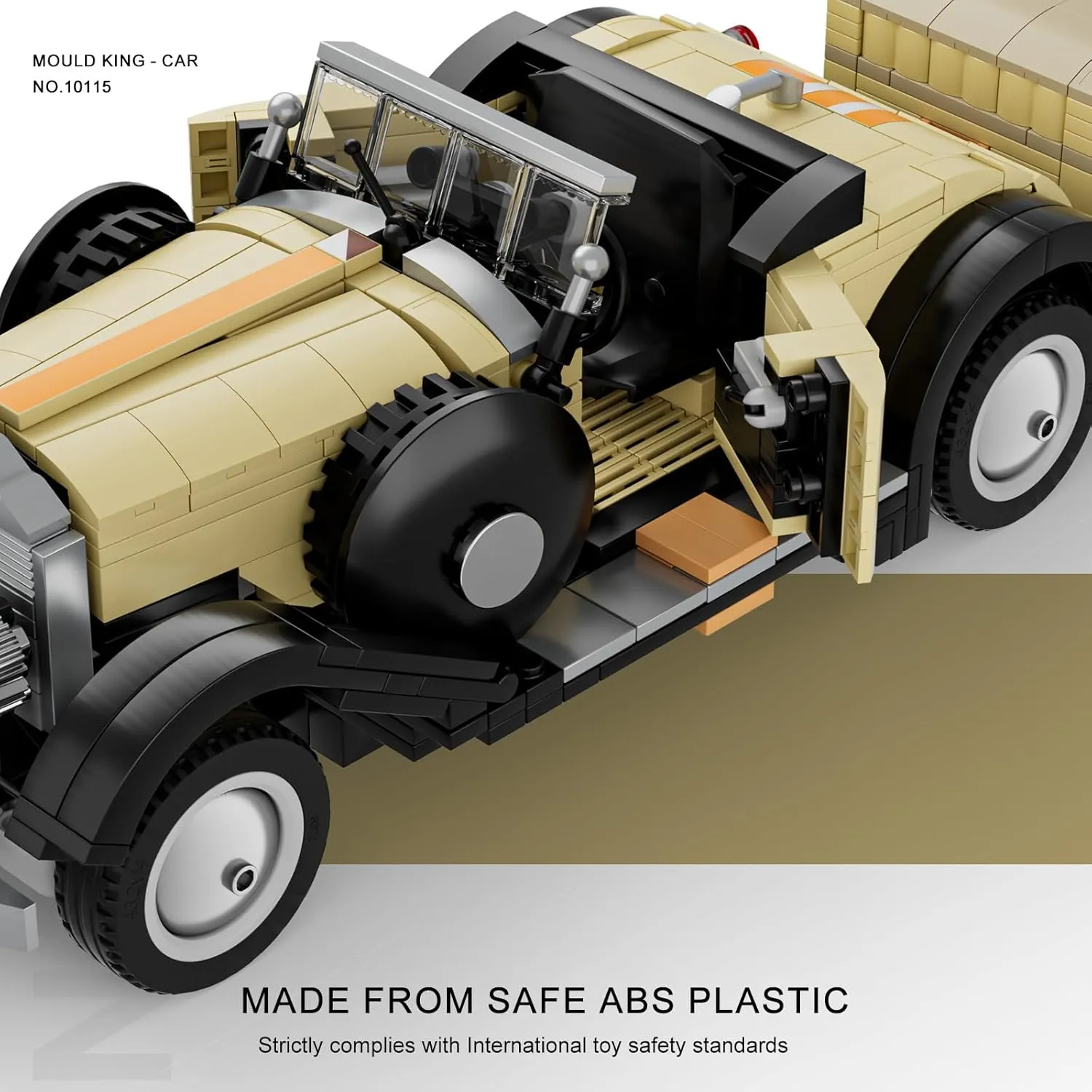 Mould King Vintage Car, Collectible Classic Antique Vehicle, 10115 Classic Cars Building Sets, Retro Car Model Blocks Kits for Adults and Boys Girls Kids Aged 14 , 897 Pieces