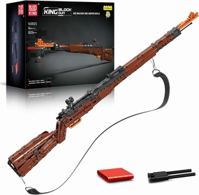Mould King MOC 98K Sniper Rifle Building Blocks Kit, 14002 Gun Model Collectible Military Set for Military Enthusiasts, Construction Toys Gifts for Youth Children Boys Girl Men, 1025 pcs