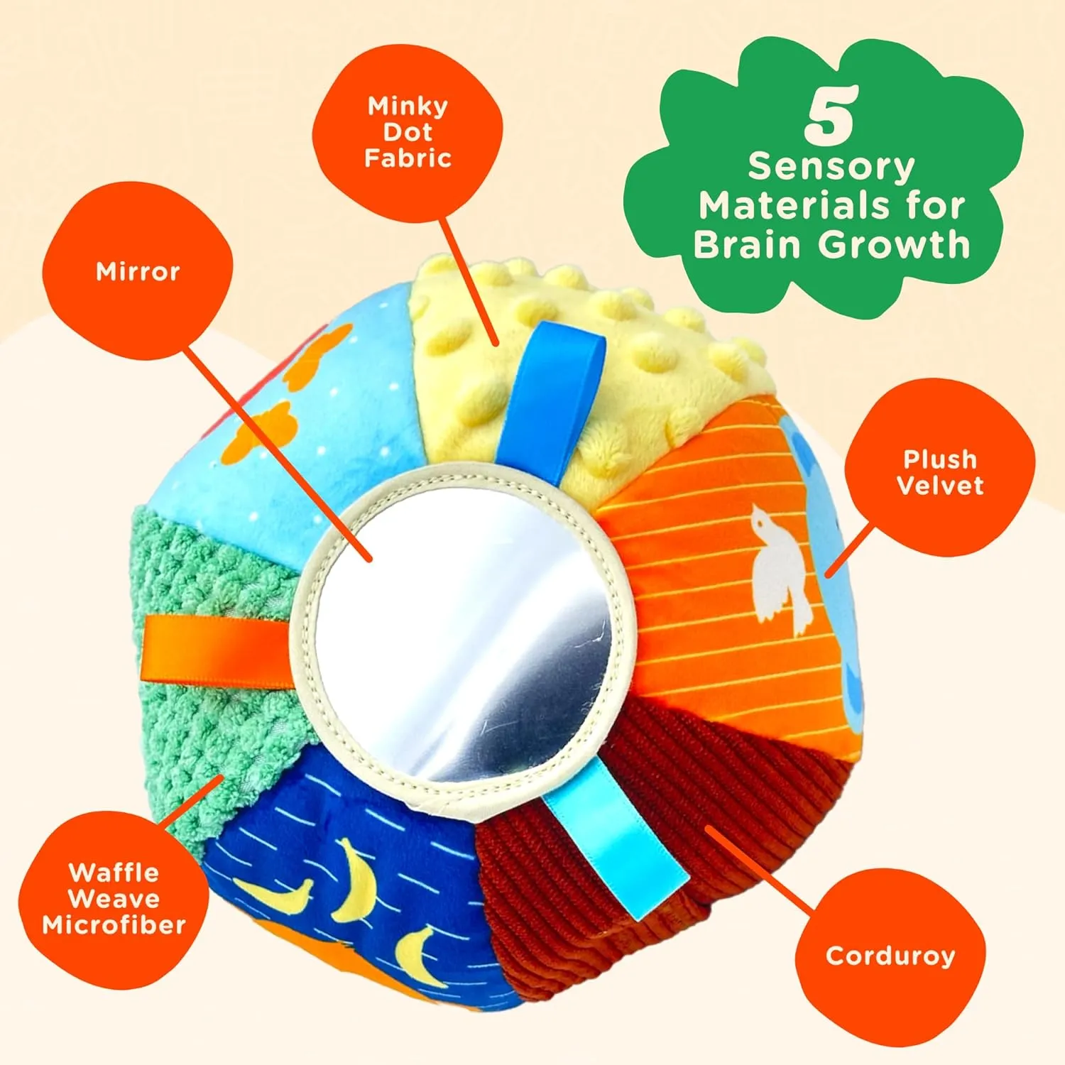 Move2Play, Hilariously Interactive Toy with Music & Sound Effects | Birthday Gift for Boy & Girl | Ball for Toddler & Baby | Indoor/Outdoor | Age 6, 9, 12  Month | 1, 2, 3  Year Old