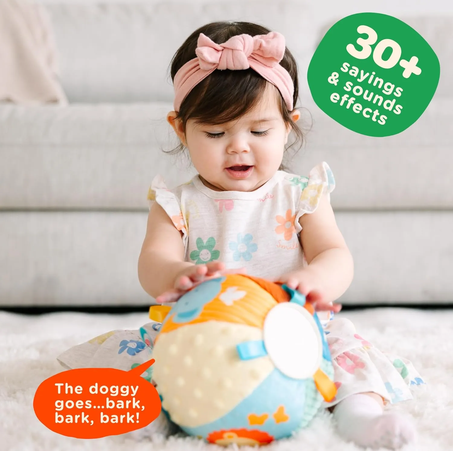 Move2Play, Hilariously Interactive Toy with Music & Sound Effects | Birthday Gift for Boy & Girl | Ball for Toddler & Baby | Indoor/Outdoor | Age 6, 9, 12  Month | 1, 2, 3  Year Old