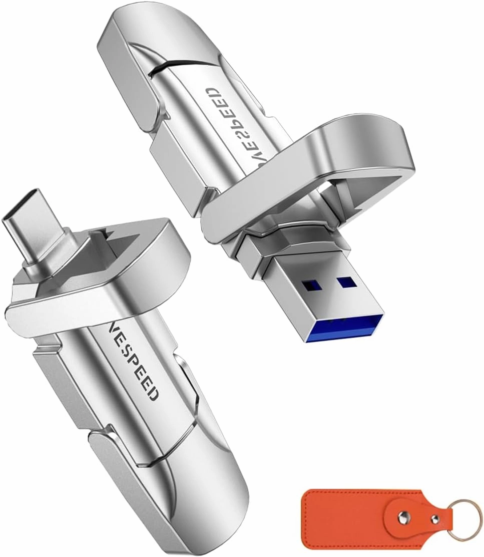 MOVE SPEED 1TB Solid State Flash Drive 570MB/s High Speed Type C   USB 3.2 Drive Dual Port, Thumb Drive Compatible with iPhone 15, 16 Series/Android Phone/MacBook/Audio/Smart TV