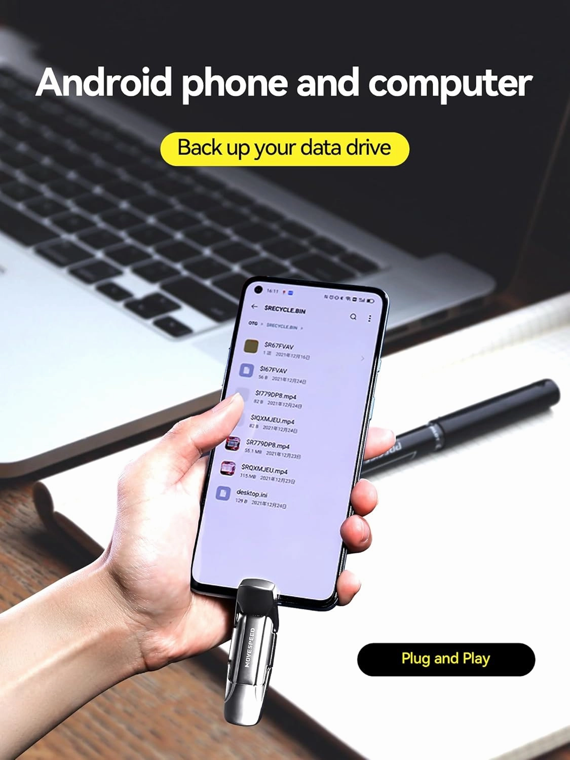 MOVE SPEED 1TB Solid State Flash Drive 570MB/s High Speed Type C   USB 3.2 Drive Dual Port, Thumb Drive Compatible with iPhone 15, 16 Series/Android Phone/MacBook/Audio/Smart TV